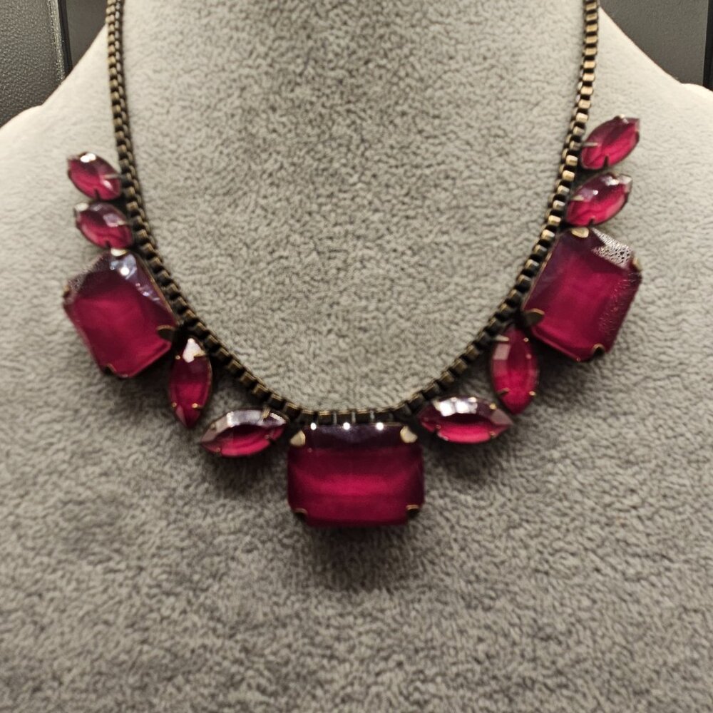 Loren Hope Maroon Red Gem Necklace